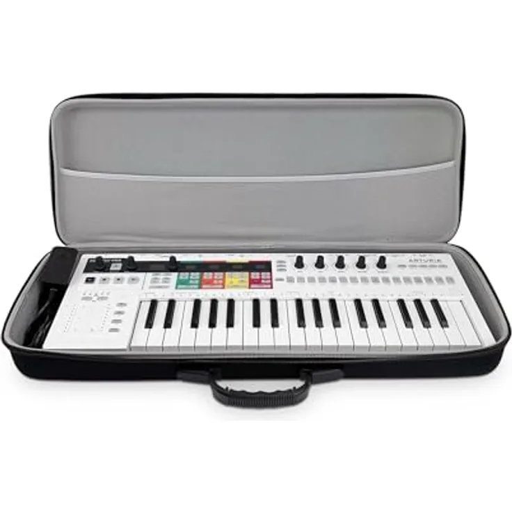 Analog PULSE Case für Arturia KeyStep Pro, robuster DJ Case mit Zubehöraufbewahrung, schwarz