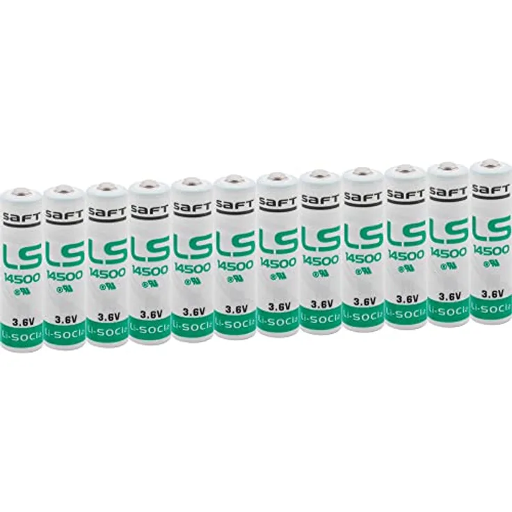 Saft LS 14500 3,6 V Lithium, 12er-Pack, Weiß