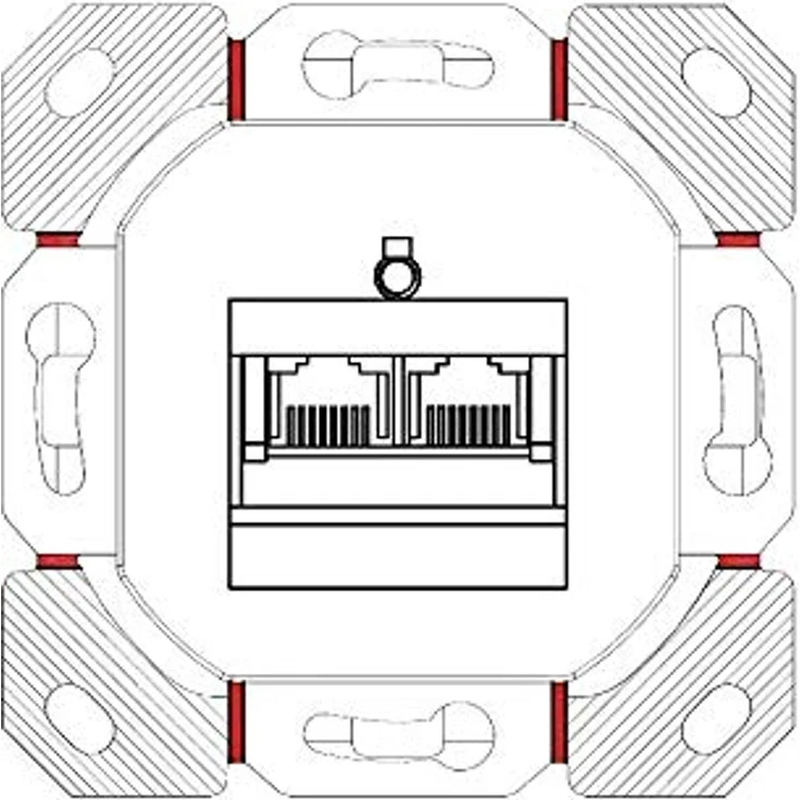 RJ45-Dose Goobay CAT 6a Unterputzdose 2 x RJ45 weiß – Bild 5