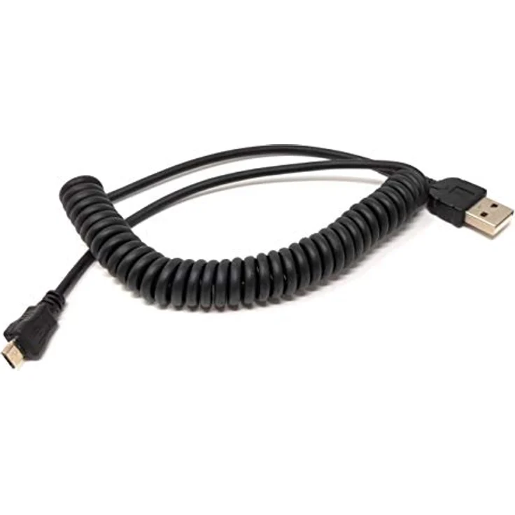 System-S Micro USB Kabel Datenkabel Ladekabel Spiralkabel 30 cm - 135 cm – Bild 2