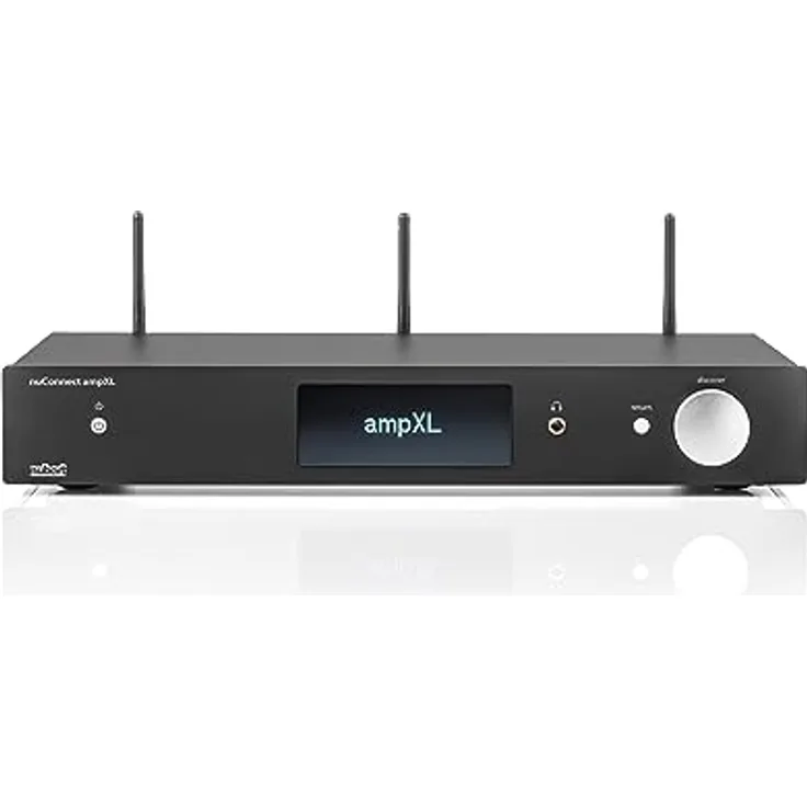 Nubert nuConnect ampXL | Schwarzer digitaler Vollverstärker | Wireless Connector für nuPro XS | AirPlay 2, Spotify Connect und Google Chromecast | Stereoverstärker mit 2x 340 W |Verstärker mit USB DAC