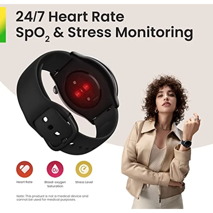 Amazfit GTR Mini Smartwatch für Frauen und Männer, mit präzisem GPS-Tracking, Fitness-Sportuhr mit 120+ Sportmodi, 14 Tage Batterielaufzeit, Herzfrequenz- und Blutsauerstoffmonitor, schwarz – Bild 4