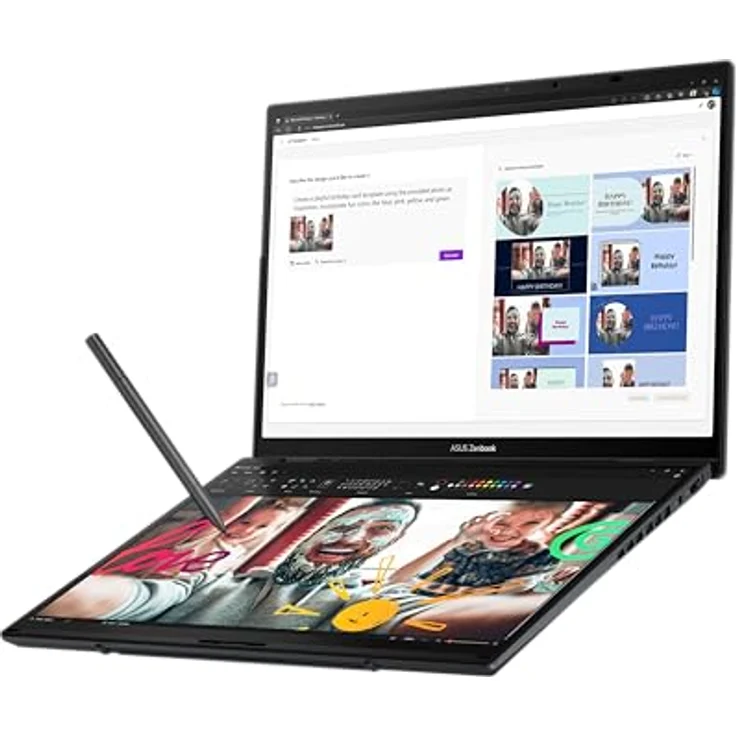 ASUS Zenbook Duo OLED Laptop | 14" WQXGA+ 120Hz/0,2ms OLED Display | Intel Core Ultra 9 | 32 GB RAM | 1 TB SSD | Intel Arc | Windows 11 | QWERTZ Tastatur | Inkwell Gray – Bild 5