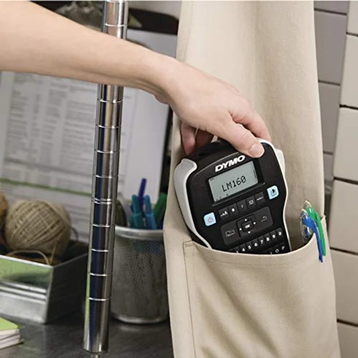 DYMO LabelManager 160 Label Maker Starter Kit | Handetikettiermaschine | mit 3 Rollen D1 Etikettenband | QWERTY Tastatur | ideal für Büro oder Zuhause, Schwarz – Bild 5