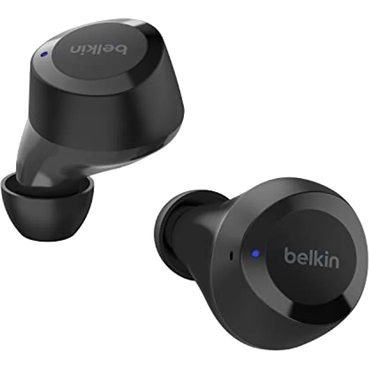 Belkin SoundForm Bolt True Wireless In-Ear-Kopfhörer, kabelloser Kopfhörer mit Mikrofon, Akkulaufzeit bis zu 28 Std., Monomodus, Schweiß- und Spritzwasserschutz der Schutzart IPX4, für iPhone, Galaxy – Bild 1