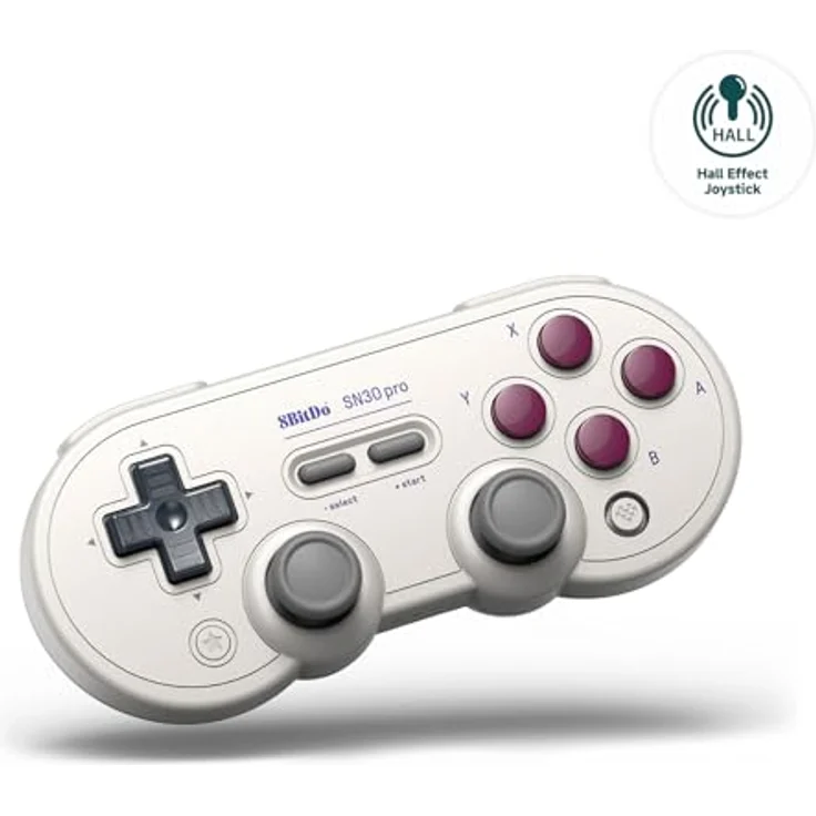 8bitdo SN30 Pro Gaming Controller, Bluetooth und USB-C, kompatibel mit Switch, Windows, Mac, Android, Weiss, 18h Akkulaufzeit – Bild 1