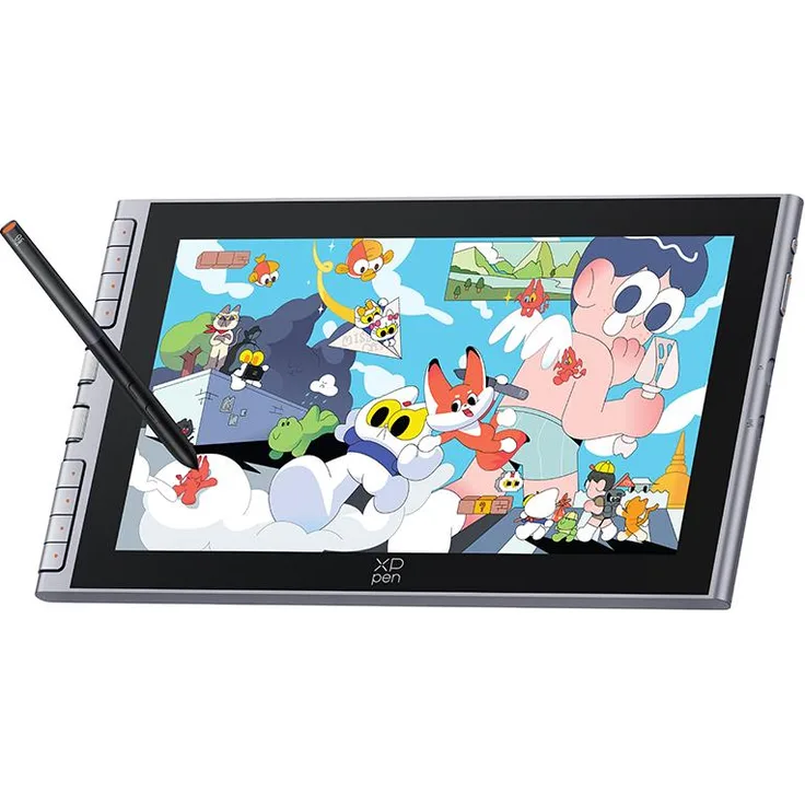 XP-Pen Artist 12 3rd Silber, 11,9 Zoll Grafikmonitor mit X4 Stift, 16384 Druckstufen, Dual X-Dial und 99% sRGB Farbraum