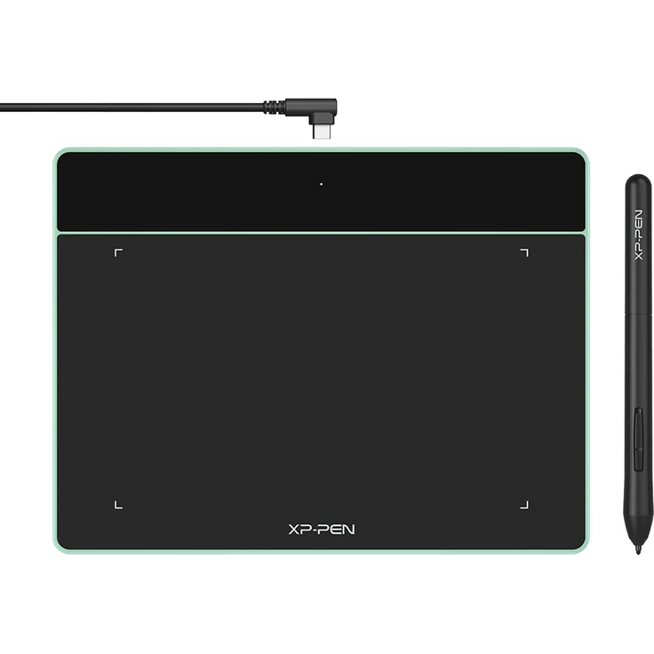 XP-PEN Deco Fun S Grafiktablett, 6,3x4 Zoll Stift Tablet, 8192 Druckstufen & 60° Tilt, OSU Spiel, Grün