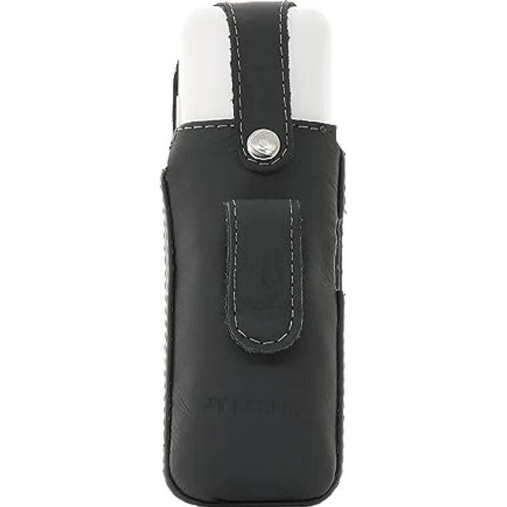 JT Berlin Turnline Schutzhülle für das AVM Fritz!Fon C6 Hülle - schwarz (Echtleder, 8-Stufen Gürtel-Drehclip, Handmade in Europe, Smarte Folie) - 12020 – Bild 2