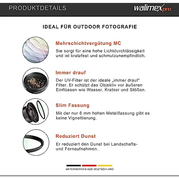 Walimex Pro UV-Filter Slim MC 58 mm – Bild 3