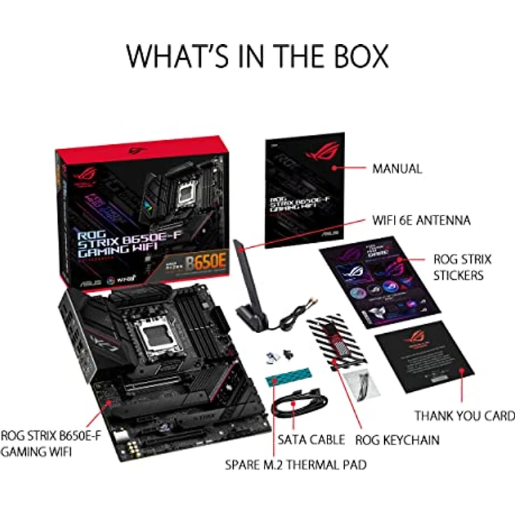 ASUS ROG STRIX B650E-F GAMING WIFI, Mainboard mit PCIe 5.0, WiFi 6E und fortschrittlichem Power-Design für Ryzen-Prozessoren, ATX – Bild 6