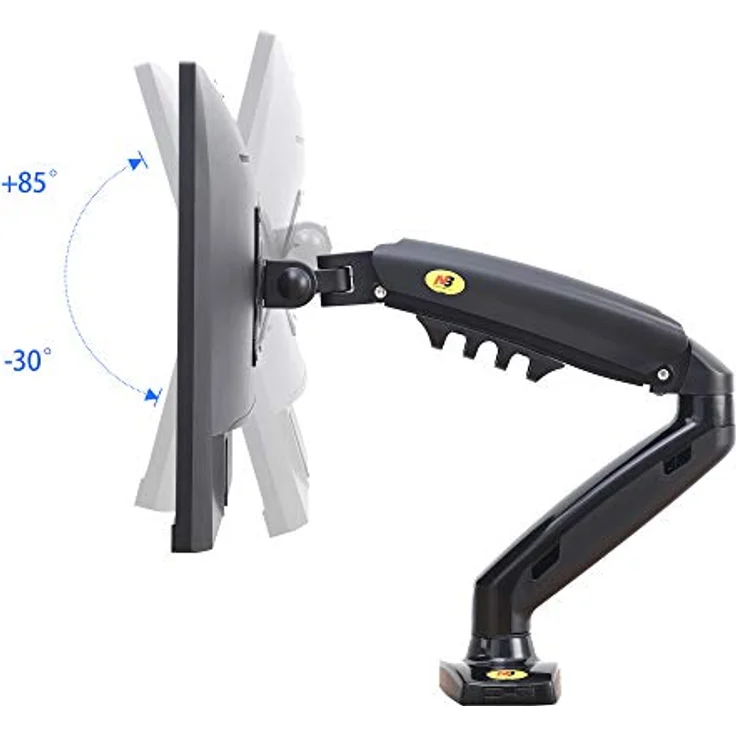 Ergosolid für PC-Monitor, Gelenkarm, ergonomisch, Gasfeder, 17-30 Zoll, VESA 75 mm und 100 mm, drehbar 360 Degree F80-0 – Bild 4