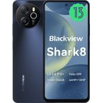 blackview Shark8(8+256) Smartphone (6.8 Zoll, 64 MP Kamera, 2.4K Display, Dual 4G, NFC/Face ID) - Schwarz
