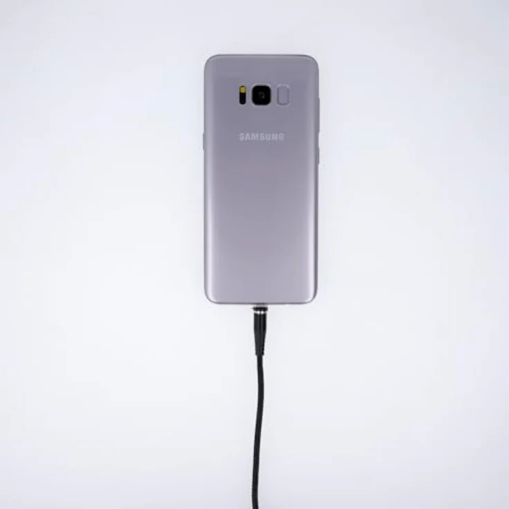 Maxlife MXUC-03 magnetisches Kabel, 3in1 USB mit Lightning, USB-C und microUSB, 1,0 m, 3A, schwarz, Nylon – Bild 5