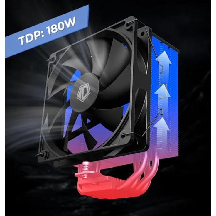 ID-Cooling SE-214-XT BLACK, CPU Luftkühler mit effizienter Kühltechnologie, schwarz – Bild 4