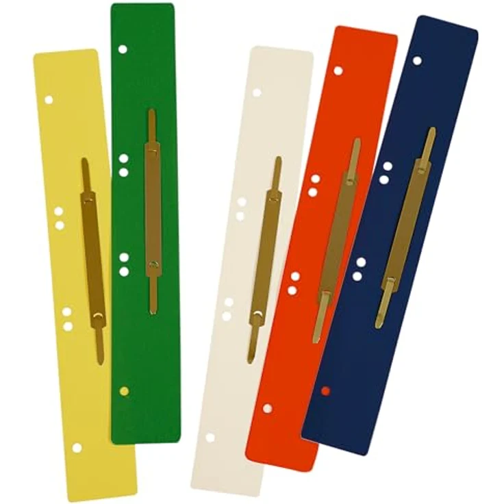 Soennecken Aktenordner Heftstreifen Maße: 4,5 x 31 cm (B x H) Werkstoff: Polypropylen, 125 St./Pack, weiß, gelb, rot, blau, grün – Bild 2
