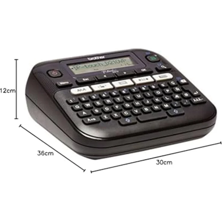 Brother PT-D200BWVP Beschriftungsgerät inklusive Netzadapter und Transportkoffer (für 3,5 bis 12 mm breite TZe-Schriftbänder, bis zu 20 mm-Sek. Druckgeschwindigkeit) – Bild 5