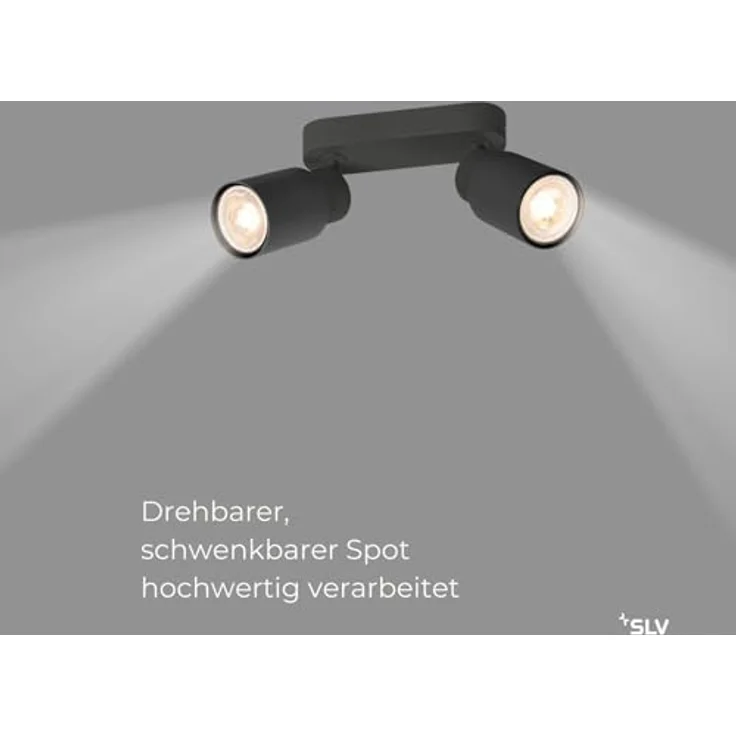 SLV PURI 2.0 TUBE, Deckenleuchte, Wandleuchte, Schwarz, Flexibler dreh- und schwenkbarer Strahler – Bild 3