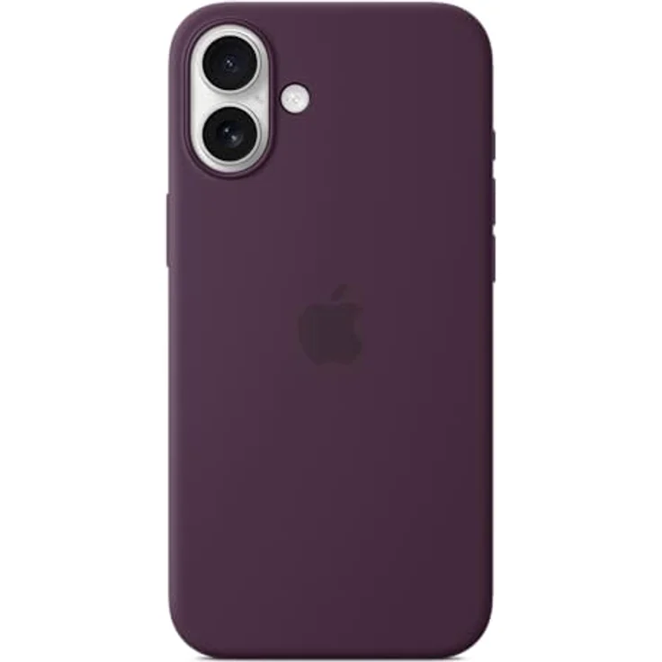 Apple iPhone 16 Plus Silikon Case mit MagSafe – Pflaume 55% recyceltes Silikon, Mikrofaserfutter, nahtlose Kamera­steuerung, integrierte Magnete – Bild 4