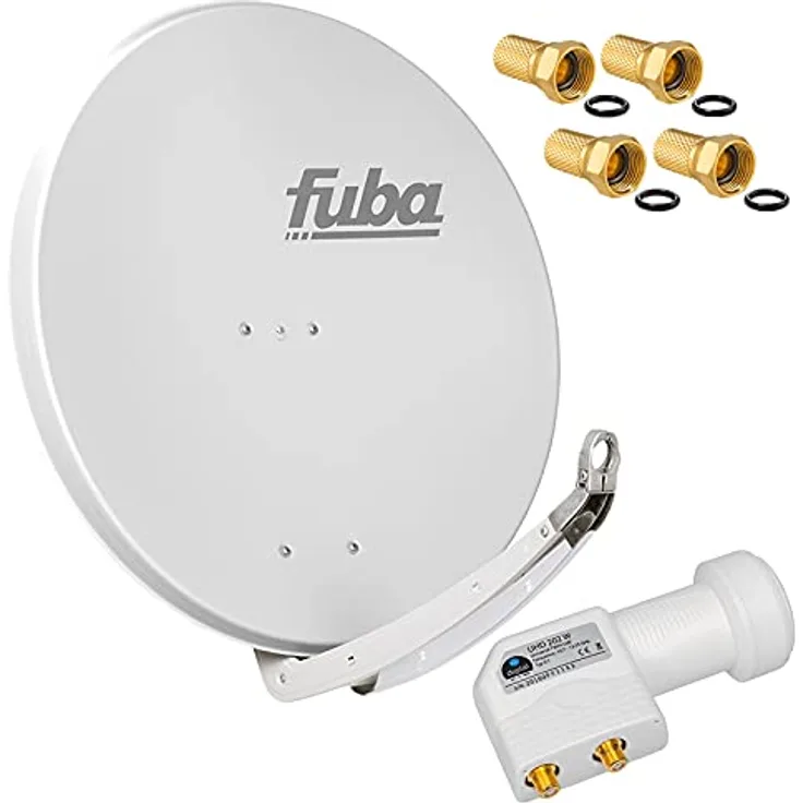 SET Fuba Spiegel 85cm + UHD Twin LNB - F-Stecker