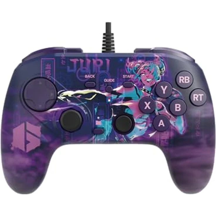 Hori Fighting Commander OCTA SF 6 Juri Edition, Gamepad für Windows 10/11 mit 6-Tasten-Layout und 3m Kabel – Bild 1
