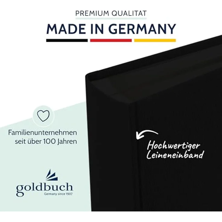 goldbuch Fotoalbum mit Fensterausschnitt, Bella Vista, 30 x 31 cm, 60 schwarze Seiten mit Pergamin-Trennblättern, Leinen, Schwarz, 27977 – Bild 4