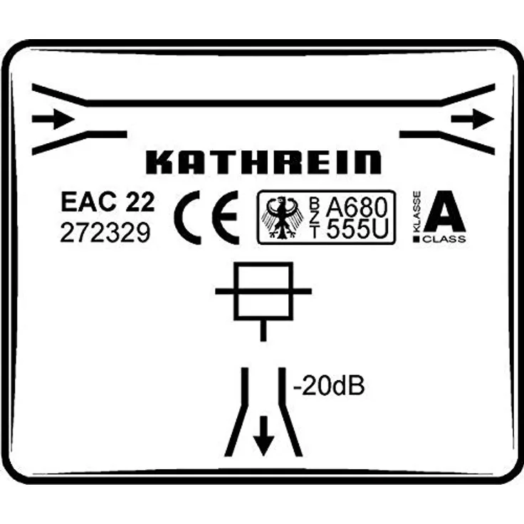 Kathrein EAC 22 1-Fach-Abzweiger (Klemmanschluß) 0,15-2150 MHz 20 dB