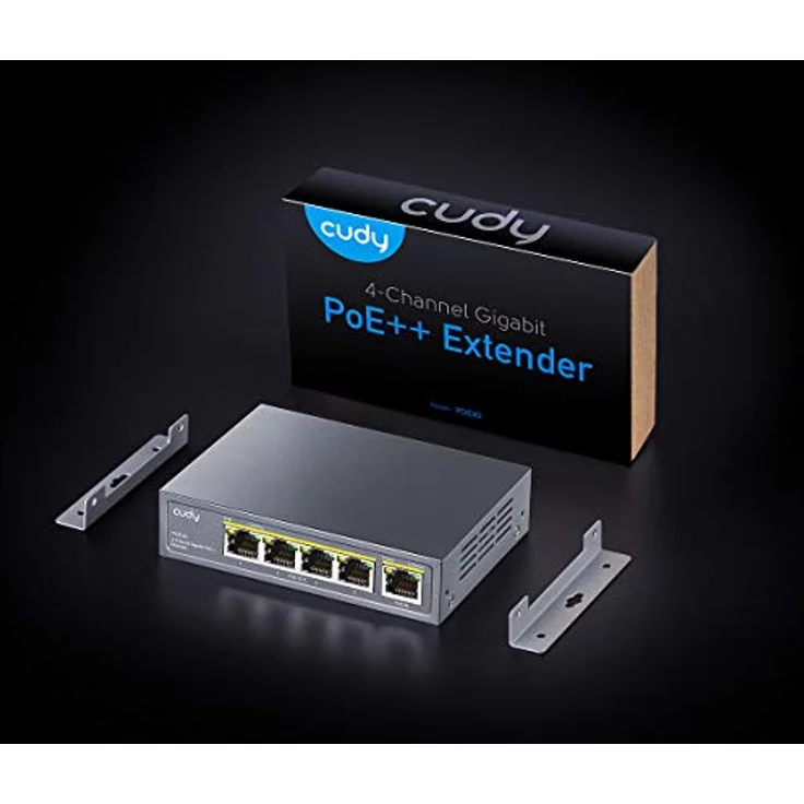 Cudy 4 Kanal Gigabit PoE Extender, 1000 Mbit/s, 1 PoE Eingang, 4 PoE Ausgang, PoE-Repeater, PoE+ Verstärker, PoE++ Booster, Wandmontage, IEEE 802.3bt / 802.3at / 802.3af einhalten – Bild 3