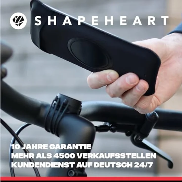 Shapeheart Magnetic Bike Mount 6.7, Smartphone Halterung für Lenker und Vorbau, Schwarz, Weiß – Bild 6