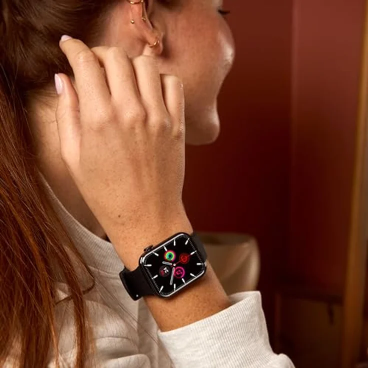 Bigben Connected Square Smartwatch, Anruf- und Gesundheitsfunktionen, 7 Tage Akkulaufzeit, schwarz – Bild 4