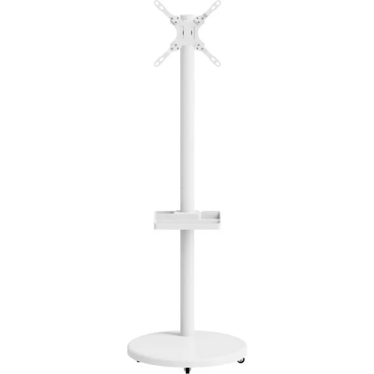 Reflecta TV Stand 43P-2020T, TV-Standfuß für Bildschirmgrößen 17-43 Zoll, neigbar, schwenkbar, rotierbar, höhenverstellbar, weiß