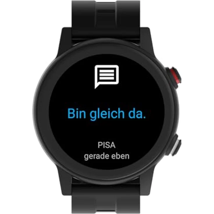 James R9 Smartwatch, Notrufuhr mit GPS, Sturzmelder und 1,43 Zoll AMOLED-Display, Schwarz, 20mm – Bild 5