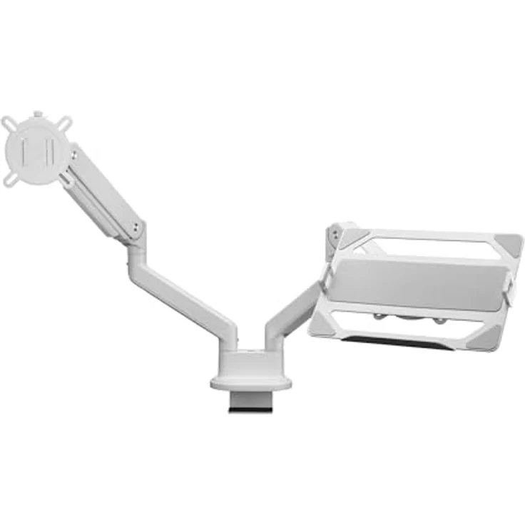 One For All Premium Laptophalterung für Monitorarm, Aluminium (matt) mit ergonomischem Design für mehr Schreibtischplatz – Bild 4