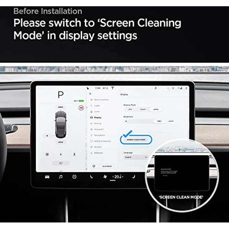 Spigen Panzerglas Schutzfolie für Tablet, 9H Härte, Anti-Fingerabdruck, extreme Klarheit, kompatibel mit Tesla Model 3 und Model Y – Bild 9