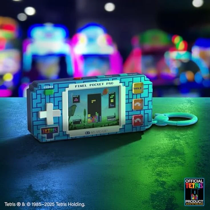 My Arcade Pixel Pocket Pro Tetris, tragbare Spielkonsole 5,08 cm (2), blau – Bild 2