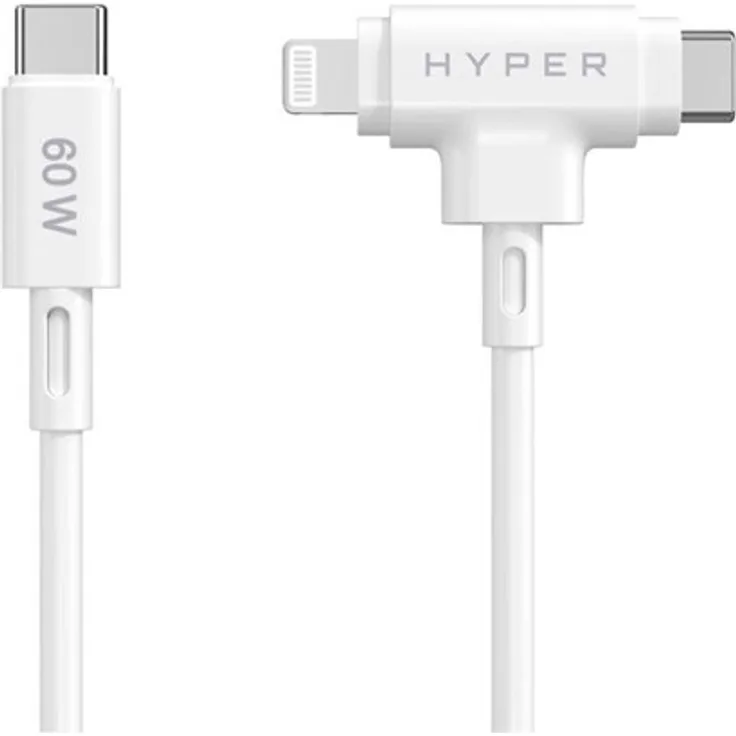 Hyper Juice Lightning Cable, USB-C zu Lightning, 1.5 m, weiß