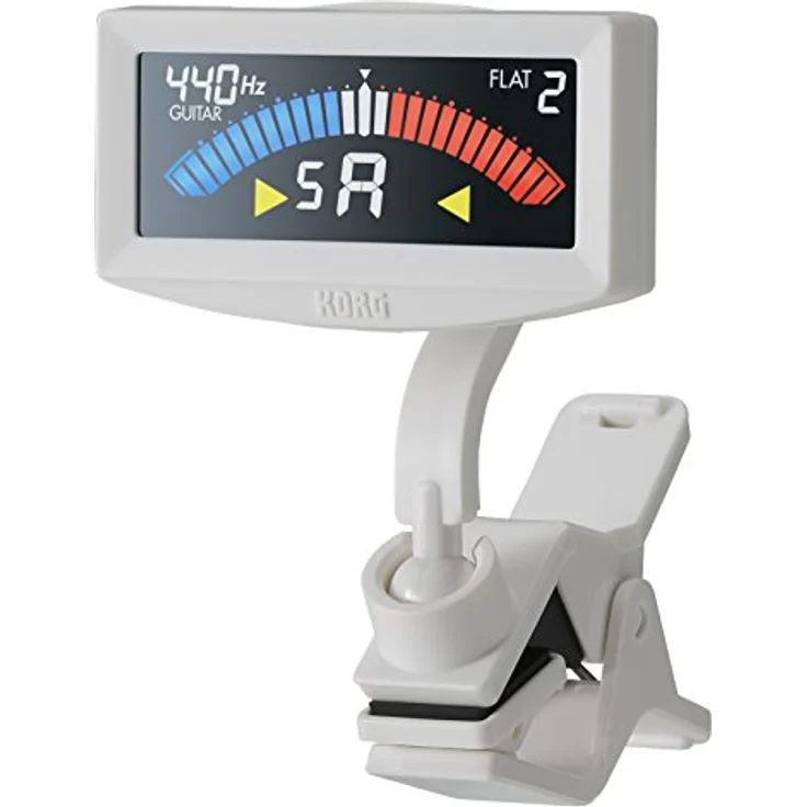 KORG Stimmgerät PitchCrow-G, AW-4G, chromatisches Stimmgerät für Gitarre und Bass, Clip-Tuner mit Flat-Stimm-Funktion, weiß – Bild 3