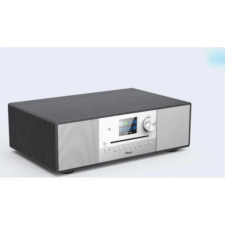 Block Audioblock SR-200 MKII, Internetradio mit DAB+, WLAN, Bluetooth und 40 W RMS, schwarz/silber