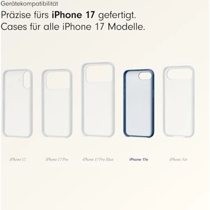 Beats iPhone 17e Case, MagSafe, dünnes Hardshell-Case mit matte Oberfläche und Mikrofaserfutter, Felsblau – Bild 3