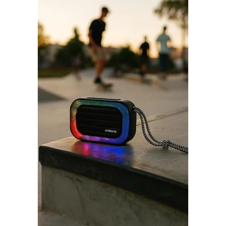 Aiwa BST130TN, Tragbarer Bluetooth-Lautsprecher mit 5 W Leistung, Schwarz – Bild 8