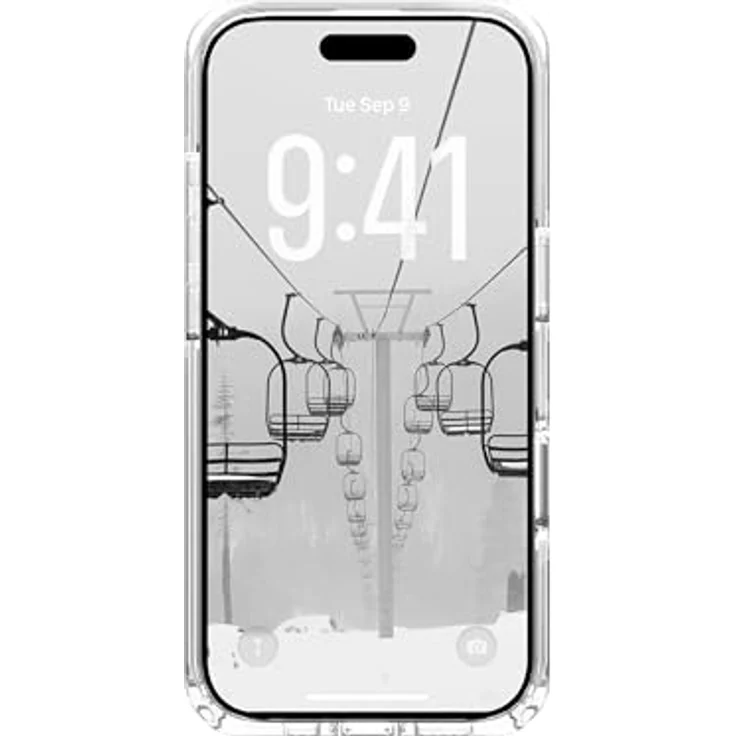 URBAN ARMOR GEAR Plyo MS Case für Apple iPhone 17, transparente Hülle mit Wireless Charging, sturzfesten Air-Soft Ecken und erhöhtem Rand, Ice/weiß – Bild 4