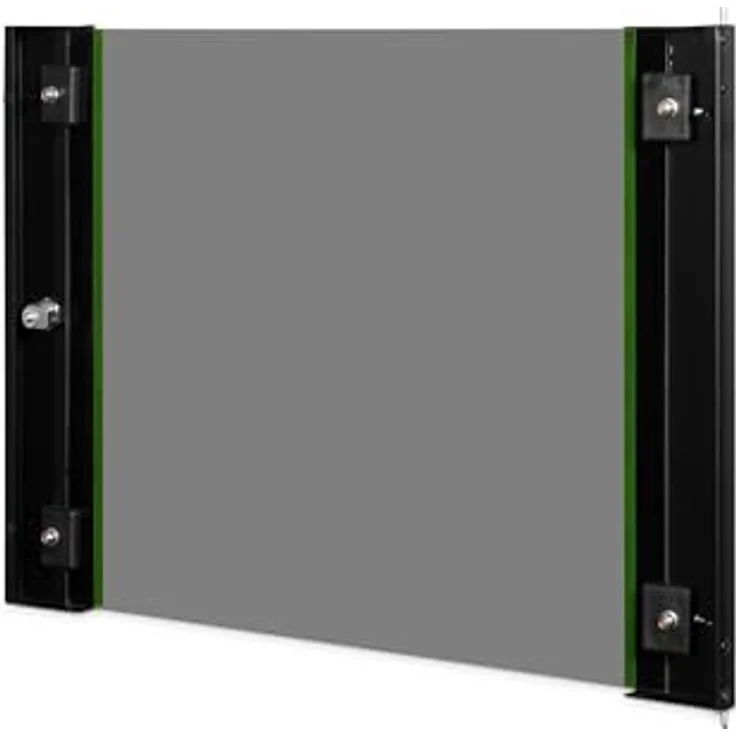 DIGITUS Glas-Ersatztür für Unique Netzwerkschrank – 9 HE – Sicherheitsglas mit Schloss und Schlüssel – Schwarz – Bild 2
