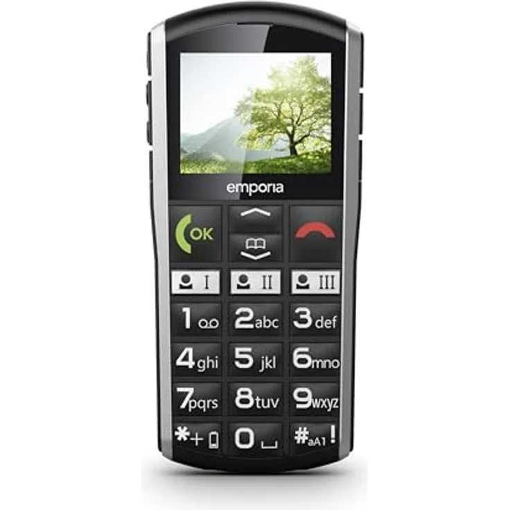 Emporia emporiaSIMPLICITY-LTE, Tastenhandy für Senioren mit Notruftaste, extra großen Tasten, leichte Bedienung, Schwarz – Bild 1