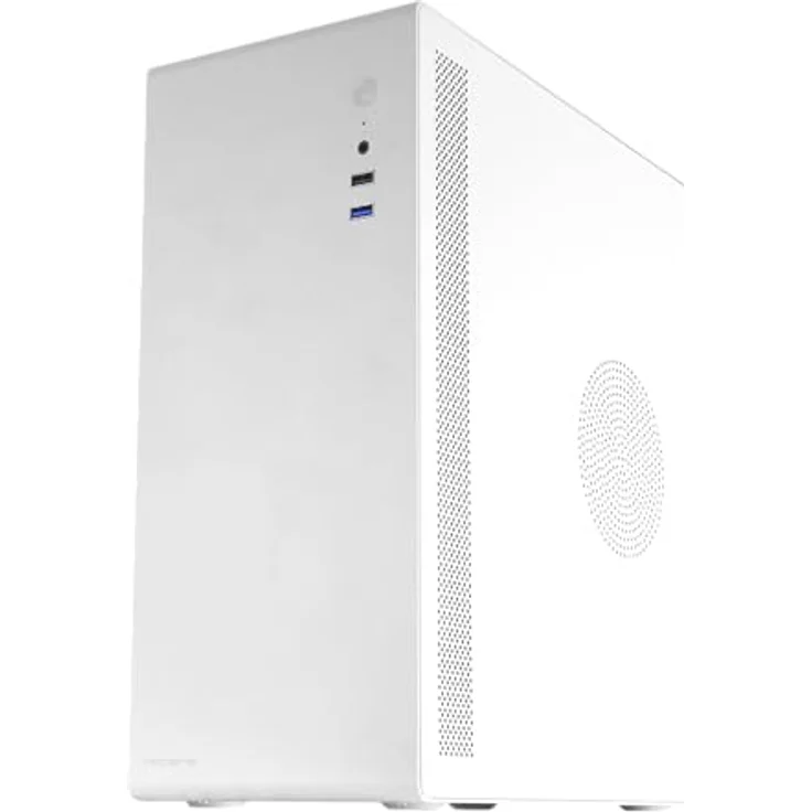 Mars Gaming Tacens NOVAX, Micro-ATX PC-Gehäuse mit robustem Ganzmetall-Design, 80mm Lüfter, große Kapazität, Weiß – Bild 2