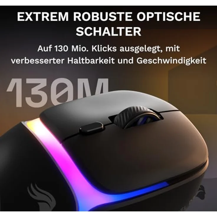 Glorious PC Gaming Race Glorious Model D 3 Wireless Mouse, kabellose Gaming-Maus mit 30K DPI-Sensor, 69 g, Schwarz – Bild 4