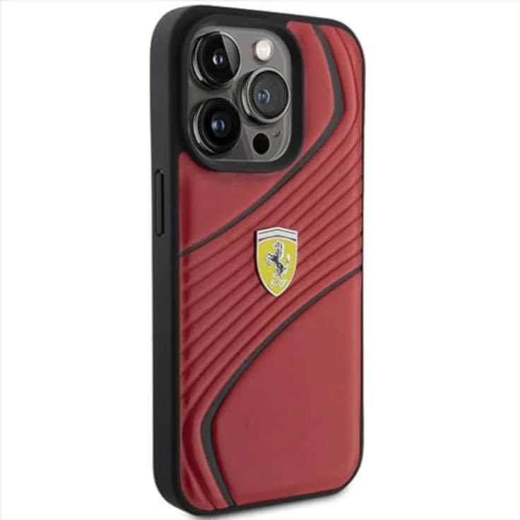 Ferrari FEHCP15LPTWR Hülle für iPhone 15 Pro 6.1" Rot, Hardcase mit Twist Metal Logo – Bild 4