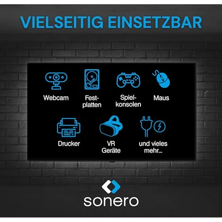 Sonero aktives USB 2.0 Verlängerungskabel mit Signalverstärker, 20m, Datenrate bis zu 480 Mbit/s – Bild 4