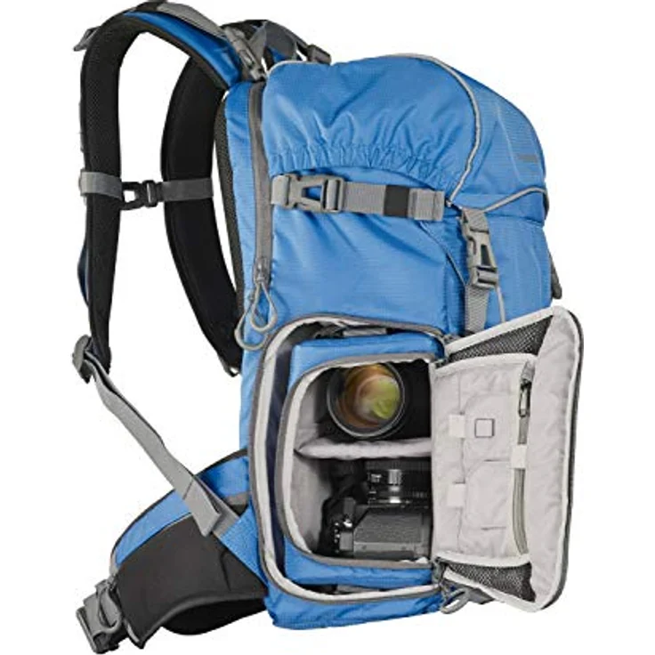 CULLMANN ULTRALIGHT 2in1 Daypack 600+ Foto--Wanderrucksack mit Schultertasche, Innenmaß Kamerafach 240x190x120mm, blau – Bild 6
