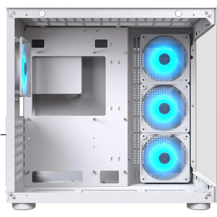 COUGAR Gaming FV150RGBWHITE PC-Gehäuse Weiß, Midi Tower mit ARGB-Beleuchtung für Mini-ITX, Micro-ATX, ATX, inkl. 4 vorinstallierten Lüftern und optimiertem Kabelmanagement – Bild 7
