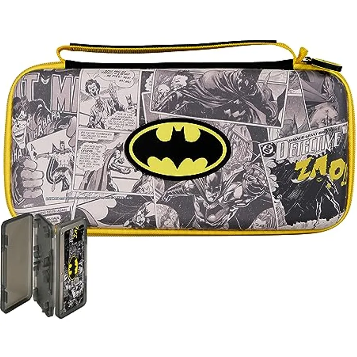 FRTEC Trage- und Aufbewahrungstasche, offiziell von DC lizenziert, Premium-Tasche für Nintendo Switch, OLED und Lite (Batman)